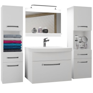Zestaw mebli łazienkowych  Belini Glamour 120cm biały mat