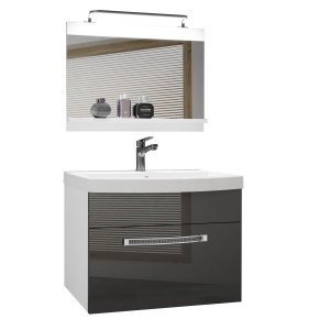 Zestaw mebli łazienkowych  Belini Glamour 60cm szary połysk