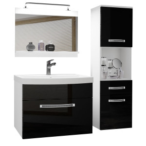 Zestaw mebli łazienkowych  Belini Glamour 90cm czarny połysk