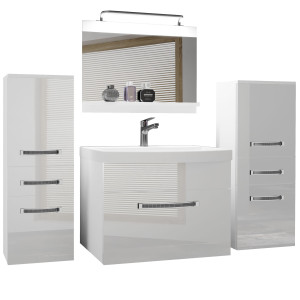 Zestaw mebli łazienkowych  Belini Glamour 120cm biały połysk