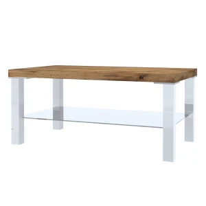Stolik kawowy  biały/dąb wotan 90cm biały/dąb wotan 90cm