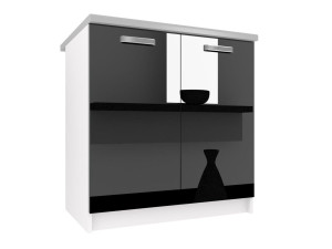 Szafka kuchenna stojąca BELINI  80cm czarny połysk