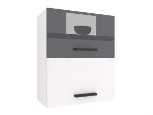 Szafka kuchenna wisząca pawlaczowa BELINI  60cm szary połysk/biały mat