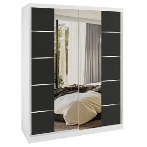 Szafa przesuwna SERENITY 133 cm czarna mat  BELINI