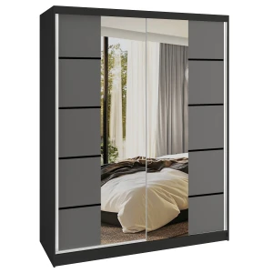 Szafa przesuwna SERENITY 133 cm szara mat  BELINI