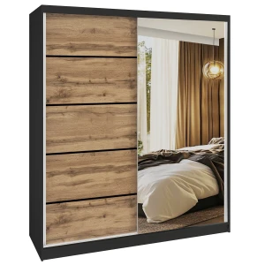 Szafa przesuwna SERENITY 158 cm dąb wotan mat  BELINI