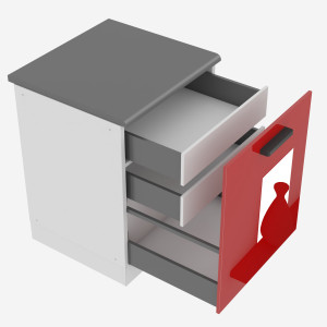 Szafka kuchenna dolna 60cm szuflady wewnętrzne 