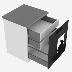 Szafka kuchenna dolna 60cm szuflady wewnętrzne 