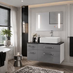Zestaw mebli łazienkowych Euphoria  Belini 90cm szary połysk