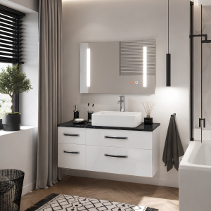 Zestaw mebli łazienkowych Euphoria  Belini 90cm biały połysk