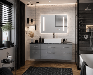 Zestaw mebli łazienkowych Euphoria  Belini 120cm szary połysk