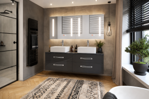 Zestaw mebli łazienkowych Euphoria  Belini 120cm czarny połysk