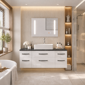 Zestaw mebli łazienkowych Euphoria  Belini 120cm biały połysk