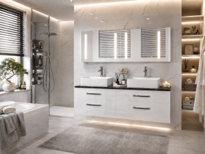 Zestaw mebli łazienkowych Euphoria  Belini 120cm biały połysk