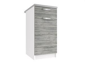 Mobile da cucina Belini inferiore con cassetti 40 cm grigio antracite Glamour Wood senza piano di lavoro  glamour wood 40cm