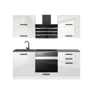 Belini Cucina Premium 180 cm bianco lucido senza piano di lavoro EMILY Produttore INF EMILY/0/WT/W/0/B1