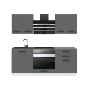 Belini Cucina Premium 180 cm grigio opaco senza piano di lavoro MARY Produttore TOR MARY/0/WT/SR/0/B1