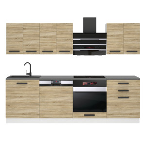Belini Cucina Premium 240 cm rovere Sonoma senza piano di lavoro SUSAN Produttore TOR SUSAN/0/WT/DS/0/B1