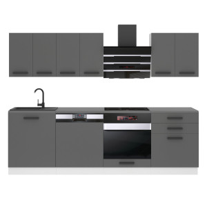 Belini Cucina Premium 240 cm grigio opaco senza piano di lavoro SUSAN Produttore TOR SUSAN/0/WT/SR/0/B1