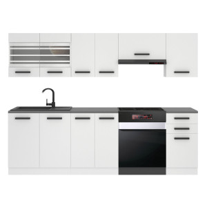 Belini Cucina Premium 240 cm bianco opaco senza piano di lavoro LILY Produttore TOR LILY/0/WT/WT/0/B1