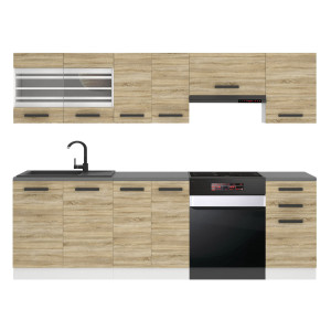 Belini Cucina Premium 240 cm rovere Sonoma senza piano di lavoro LILY Produttore TOR LILY/0/WT/DS/0/B1