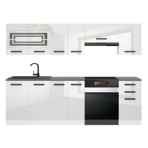 Belini Cucina Premium 240 cm bianco lucido senza piano di lavoro LILY Produttore INF LILY/0/WT/W/0/B1