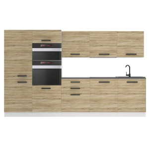 Belini Cucina Premium 300 cm rovere Sonoma senza piano di lavoro GRACE Produttore TOR GRACE/0/WT/DS/0/B1