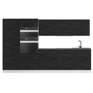 Belini Cucina Premium 300 cm royal ebony senza piano di lavoro GRACE Produttore TOR GRACE/0/WT/HK/0/B1
