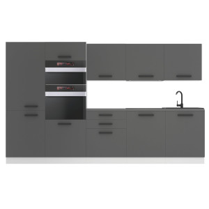 Belini Cucina Premium 300 cm grigio opaco senza piano di lavoro GRACE Produttore TOR GRACE/0/WT/SR/0/B1