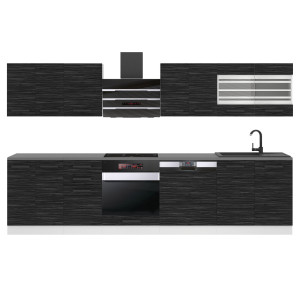 Belini Cucina Premium 300 cm royal ebony senza piano di lavoro LUCY Produttore TOR LUCY/0/WT/HK/0/B1