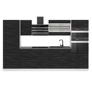 Belini Cucina Premium 300 cm royal ebony senza piano di lavoro MILA Produttore TOR MILA/0/WT/HK/0/B1