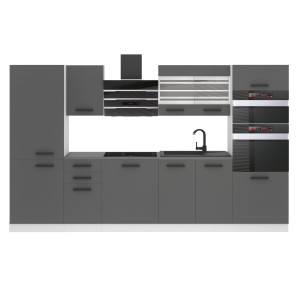 Belini Cucina Premium 300 cm grigio opaco senza piano di lavoro MILA Produttore TOR MILA/0/WT/SR/0/B1