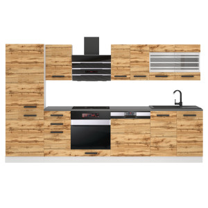 Belini Cucina Premium 300 cm rovere Wotan senza piano di lavoro CINDY Produttore TOR CINDY/0/WT/DW/0/B1