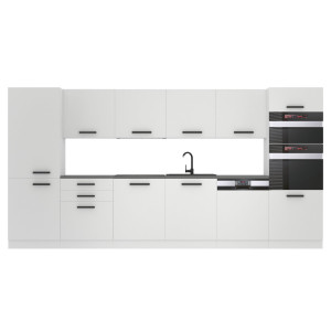 Belini Cucina Premium 360 cm bianco opaco senza piano di lavoro NAOMI Produttore TOR NAOMI/0/WT/WT/0/B1