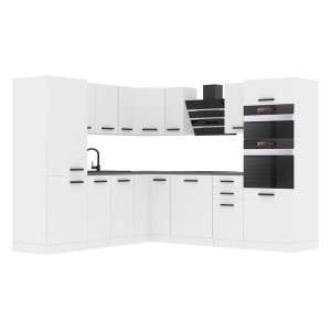 Belini Cucina angolare Premium 480 cm bianco opaco senza piano di lavoro STACY Produttore TOR STACY/0/WT/WT/0/B1