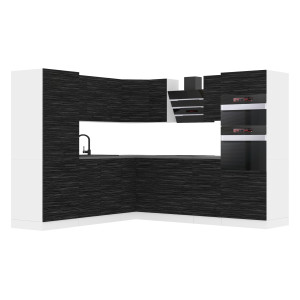 Belini Premium cucina ad angolo 480 cm royal ebony senza piano di lavoro STACY Produttore TOR STACY/0/WT/HK/0/B1