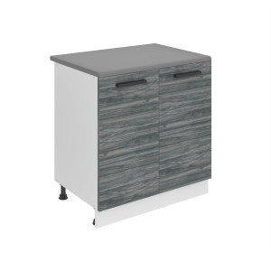 Belini Mobile basso da cucina Belini Premium Versione completa 80 cm grigio antracite glamour wood con piano di lavoro Produttore TOR SD80/0/WT/GW/B/B1/PP