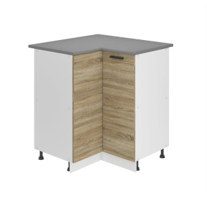 Belini Mobile basso da cucina per angolo Premium Versione completa 90 cm quercia Sonoma con piano di lavoro Produttore TOR SNP90/0/WT/DS/B/B1/PP