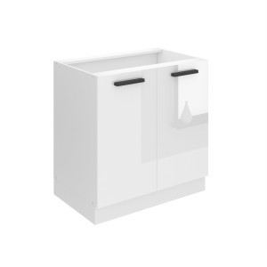 Belini Mobile basso da cucina Premium Versione completa 80 cm Bianco lucido senza piano di lavoro Produttore INF SD80/0/WT/W/0/B1/PP