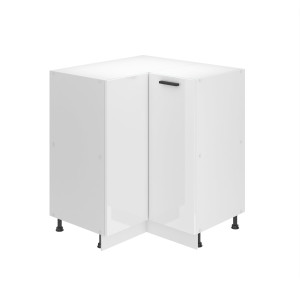 Mobile angolare da cucina 90 cm INF SNP90/0/WT/W/0/B1/PP bianco lucido 90cm