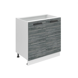 Belini Mobile basso da cucina Premium Versione completa 80 cm Antracite Grigio Glamour Wood senza piano di lavoro Produttore TOR SD80/0/WT/GW/0/B1/PP