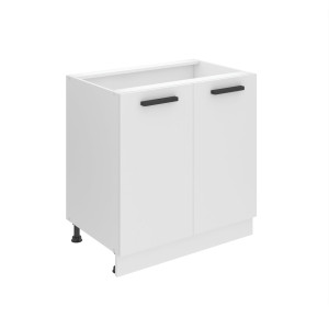 Belini Mobile basso da cucina Premium Versione completa 80 cm Bianco opaco senza piano di lavoro Produttore TOR SD80/0/WT/WT/0/B1/PP