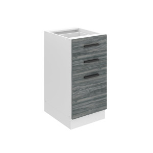 Belini Mobile base con cassetti Premium Versione completa 40 cm grigio antracite Glamour Wood senza piano di lavoro Produttore TOR SDSZ40/0/WT/GW/0/B1/PP