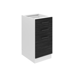 Belini Mobile base con cassetti Premium Versione completa 40 cm ebano reale senza piano di lavoro Produttore TOR SDSZ40/0/WT/HK/0/B1/PP
