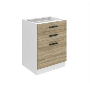 Belini Mobile base con cassetti Premium Versione completa 60 cm in rovere Sonoma senza piano di lavoro Produttore TOR SDSZ60/0/WT/DS/0/B1/PP