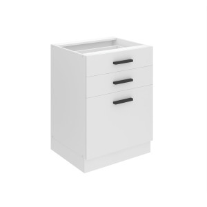 Belini Mobile base con cassetti Premium Versione completa 60 cm bianco opaco senza piano di lavoro Produttore TOR SDSZ60/0/WT/WT/0/B1/PP