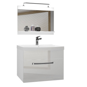 Mobili da bagno Belini Premium Versione completa Glamour 5 GLA P 1/0/W/W/0/MB/PP