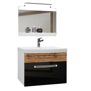 Mobili da bagno Belini Premium Versione completa Glamour 19 GLA PM 1/0/W/BDW/0/MB/PP
