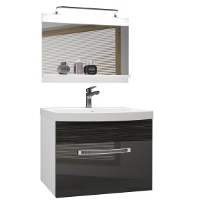 Mobili da bagno Belini Premium Versione completa Glamour 14 GLA PM 1/0/W/SHK/0/MB/PP