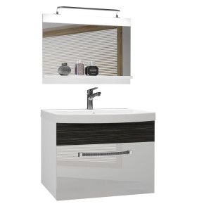 Mobili da bagno Belini Premium Versione completa Glamour 16 GLA PM 1/0/W/WHK/0/MB/PP